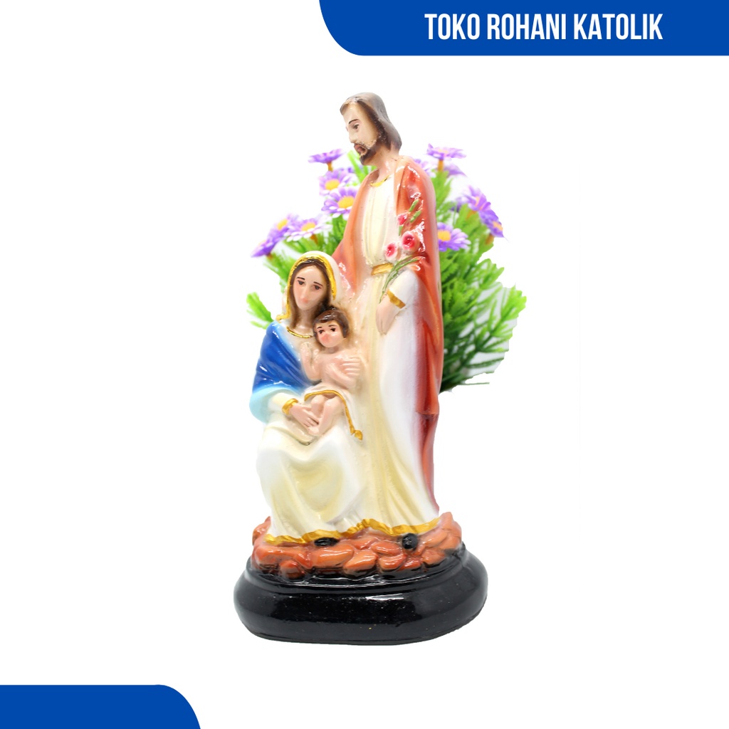 PATUNG KELUARGA KUDUS 20 CM / PATUNG YESUS MARIA / PATUNG KATOLIK MURAH