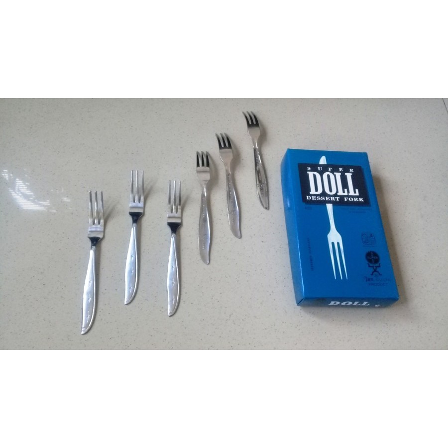 [BISA COD] PROMO Garpu Teh isi 6 Garpu Kue Super Doll Original Stainless Murah Berkualitas