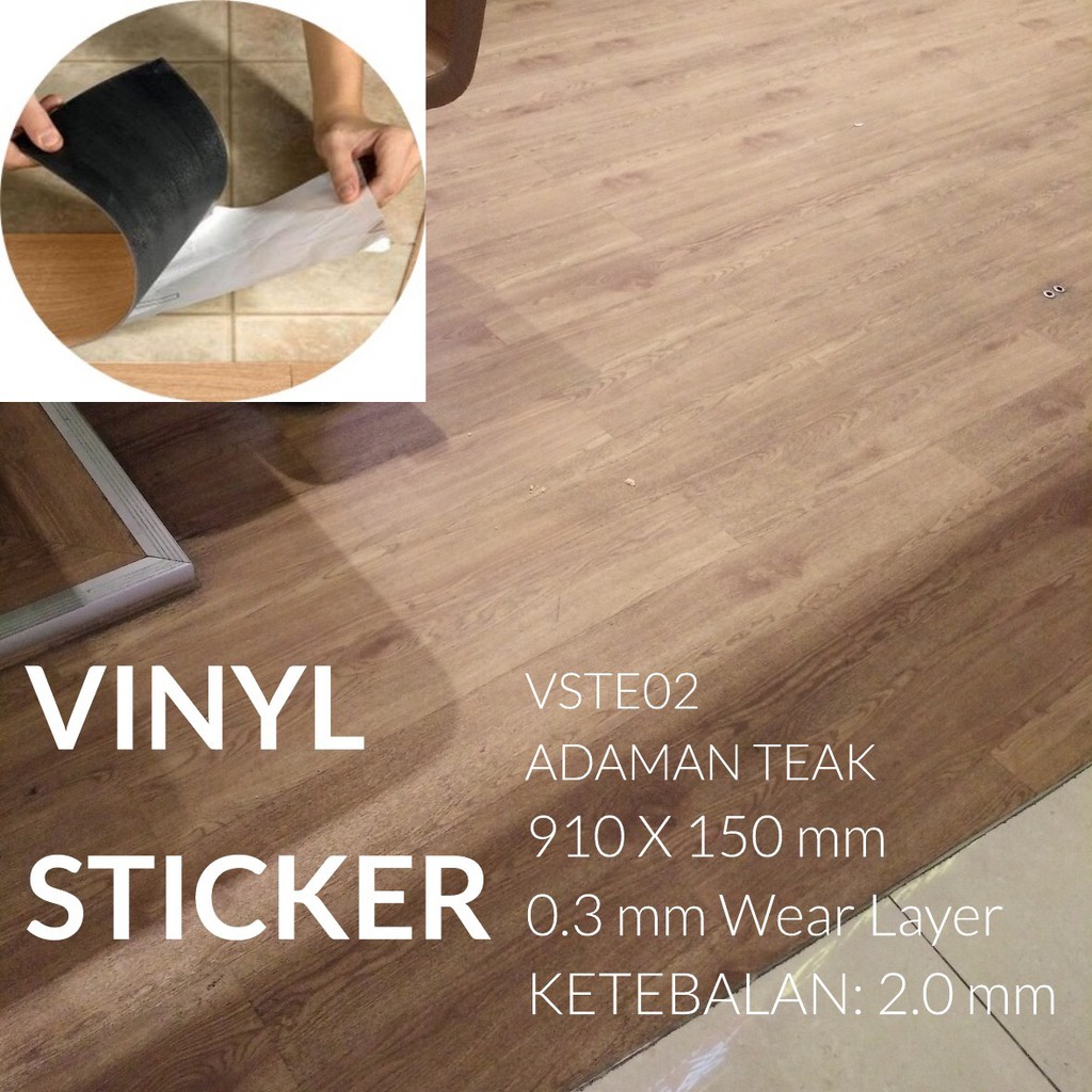 Lantai Vinyl Murah Tebal 2mm 3 48 M2 Vste02 Adaman Teak Shopee Indonesia