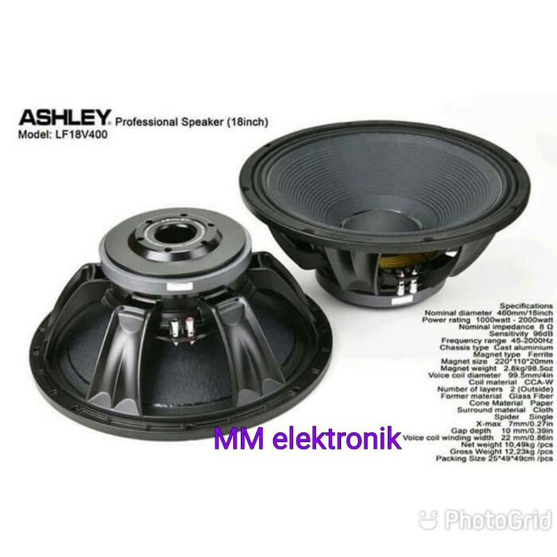 Speaker Component ASHLEY 18 inch LF18V400 Original