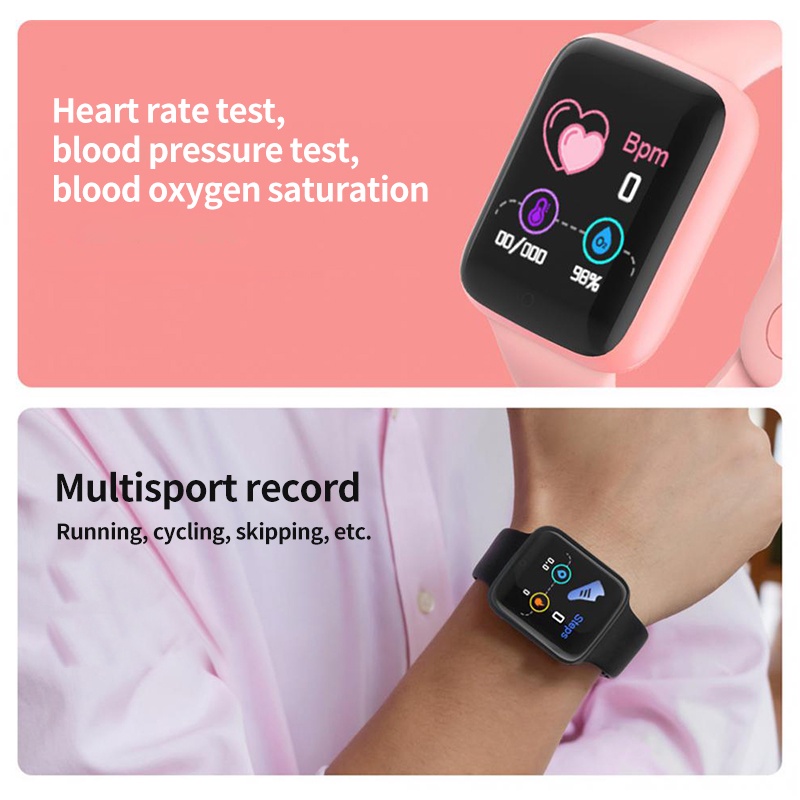 COD SmartWatch Y68  Waterproof Bluetooth Pelacak Kebugaran Gelang Pedometer Heart Rate