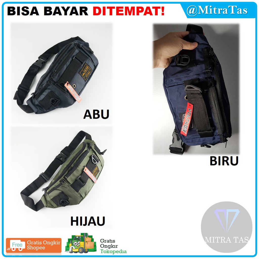 Waist Bag Besar Model Bloods Cordura! Muat Banyak!!!