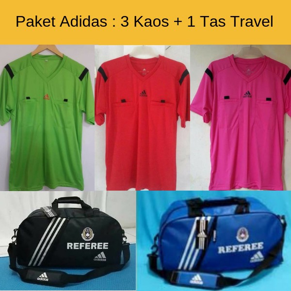 Paket Baju Wasit Adidas dan Tas Travel Referee/Paket Adidas Terlaris / Perlengkapan Wasit
