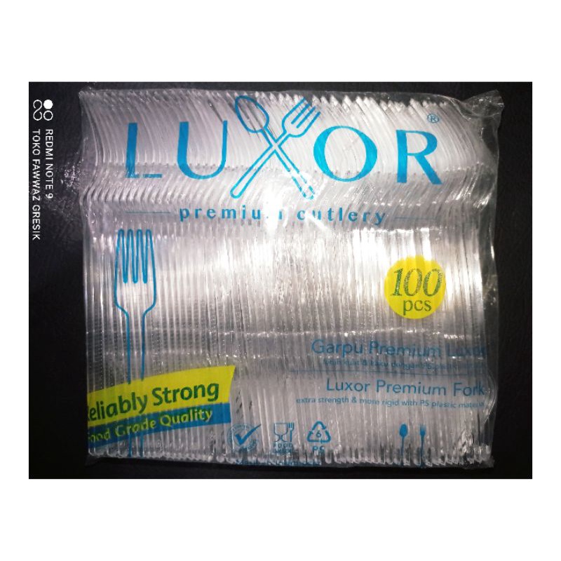 Garpu Makan Luxor Bening / Garpu Luxor Transparant / Garpu Plastik