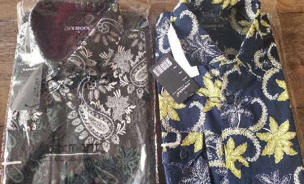 Kemeja Batik Pria Lengan Panjang Bl63 Katun Motif Modern Dixmont Semi Slimfit