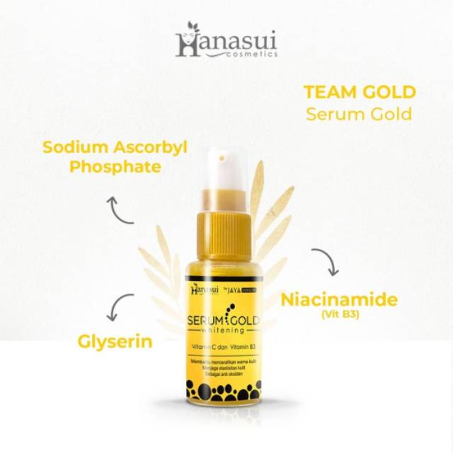 HANASUI Face Serum 20ml Gold - Vitamin C - Anti Acne - Collagen