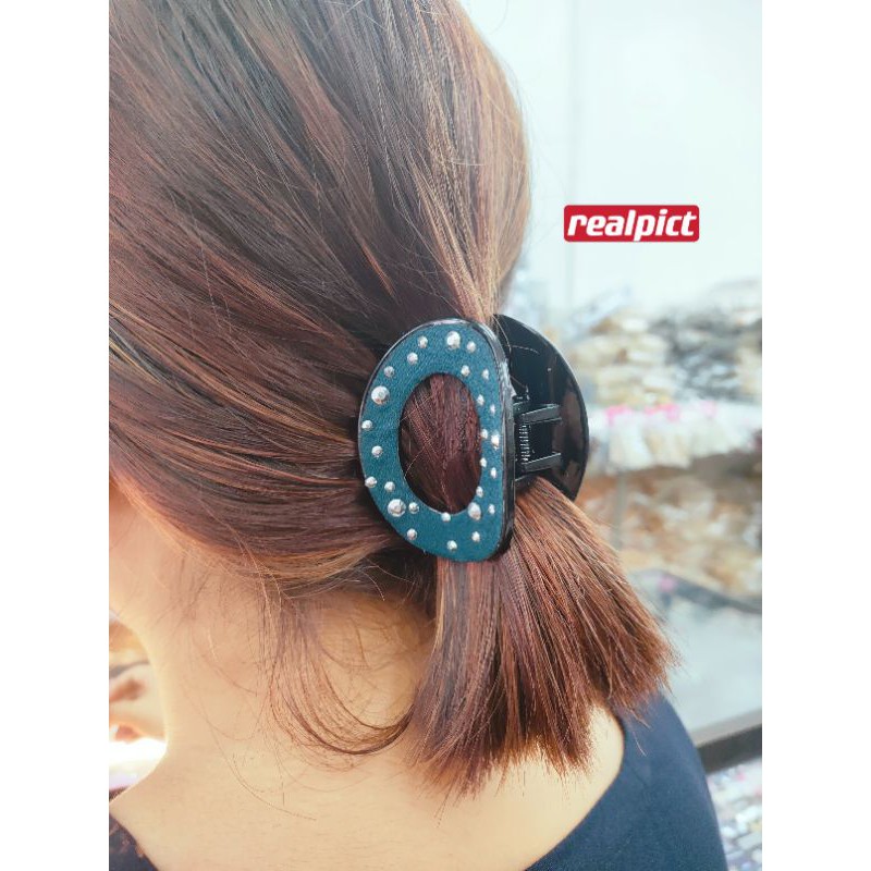 Jepit rambut wanita korea oval salon impor 7cm