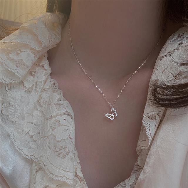 Gaya Korea sederhana SHANZUAN hollow butterfly kalung wanita desain minimalis niche Net merah ins ga