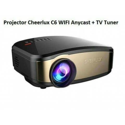 Proyektor - Mini Portable Projector Cheerlux C6 WiFi Edition - Anycast - TV Tuner - 1200 Lumens