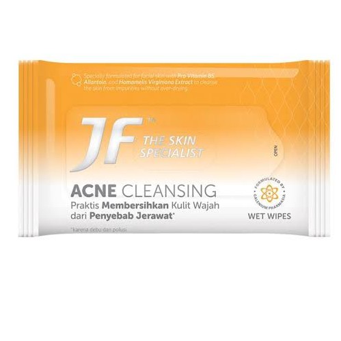 JF WET WIPES ACNE CLEANSING / Tisu Basah Anti Jerawat 10 Lembar