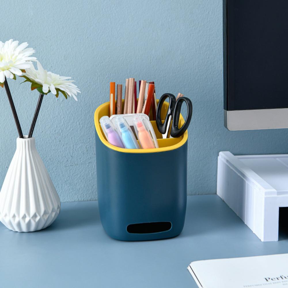 R-FLOWER Tempat Sendok Garpu Sumpit Tahan Lama Multifungsi Alat Dapur Cutlery Holder Rak Penyimpanan Sumpit Tiga Lapis