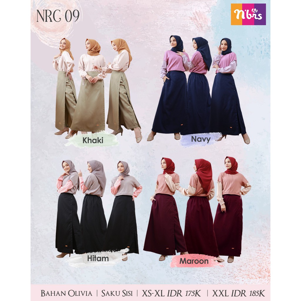 NRC 09 Rok Celana Nibras Hitam Khaki Navy Maroon
