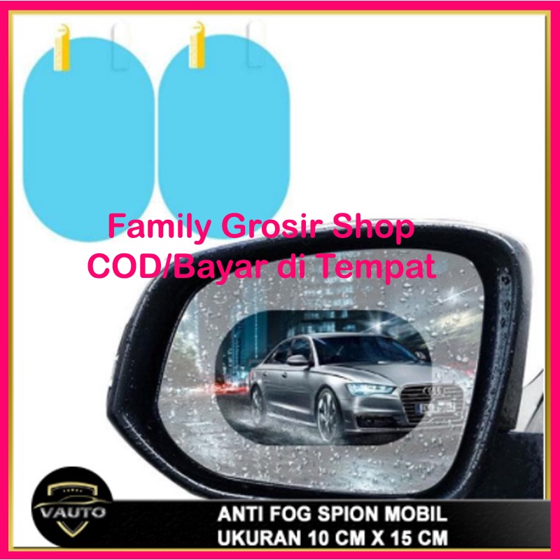 1 Pasang Stiker Anti Air Embun 10x15 Screen Guard Kaca Spion Mobil Fog RainProof Film