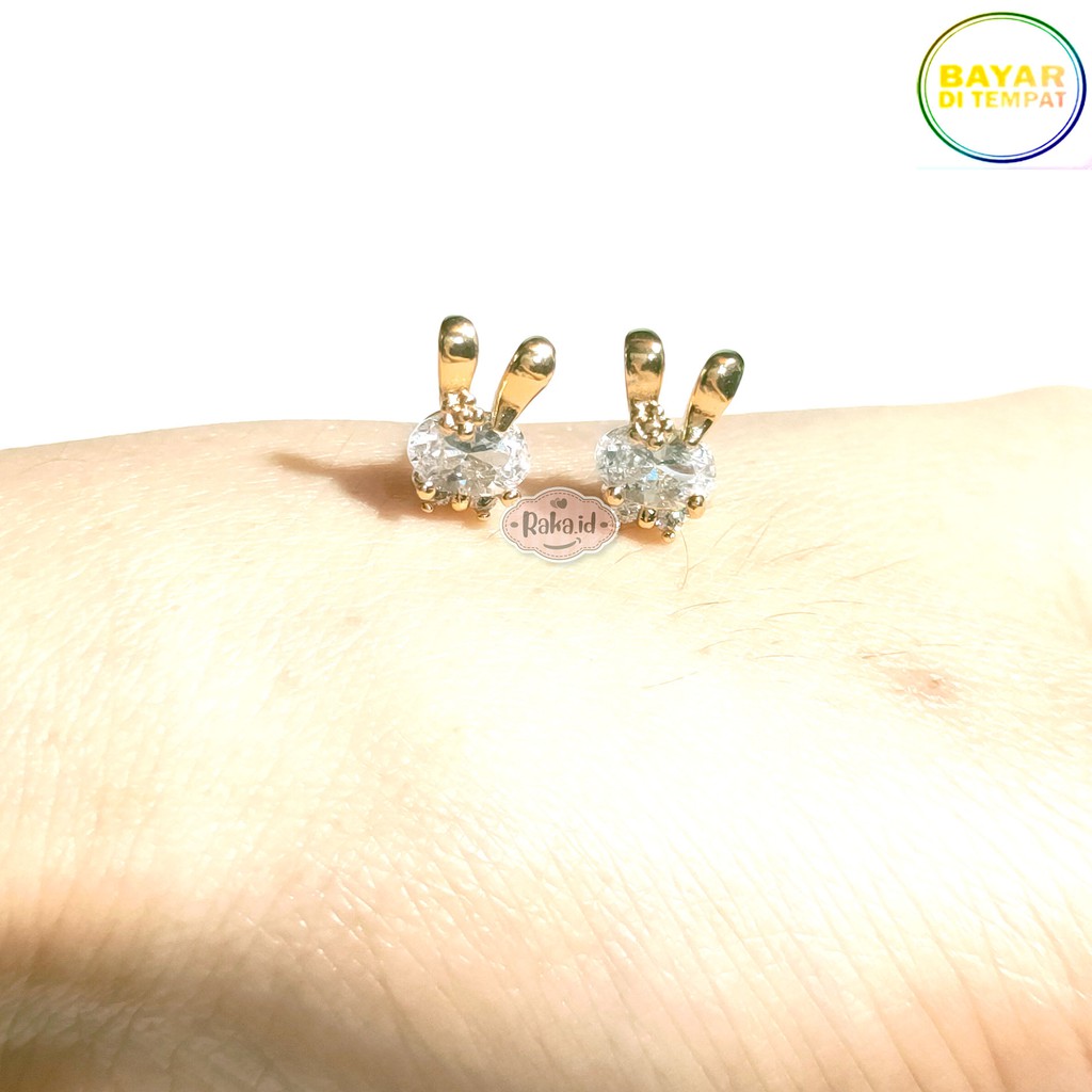 RAKA Acc - Anting Stud / Tusuk Bunny Blink Blink Gold Perhiasan Aksesoris Wanita Lapis Emas 18k 266