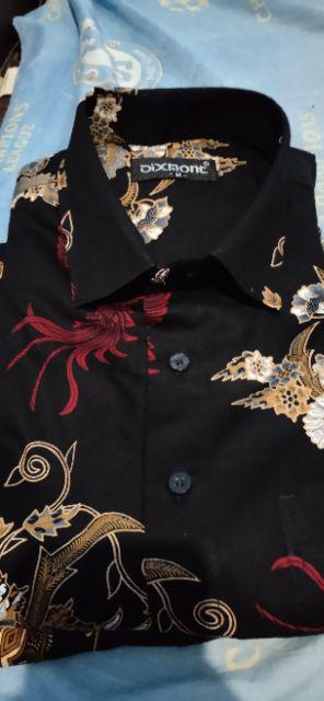Kemeja Batik Pria Lengan Pendek Bs45 Katun Modern Dixmont Semi Slimfit Premium