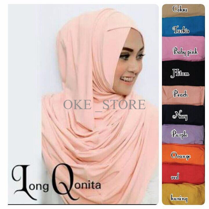 long qonita| kerudung instan | grosir kerudung