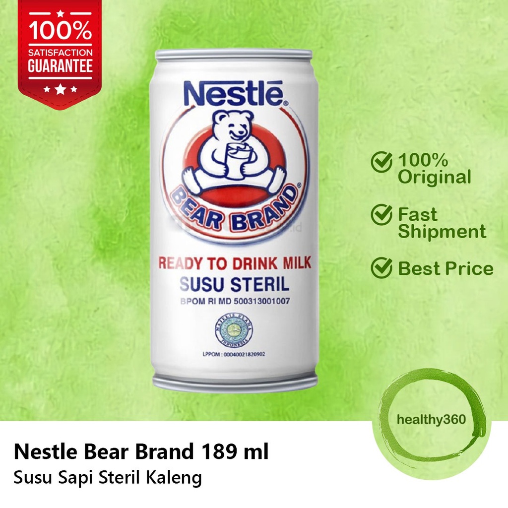 nestle bear brand 189 ml susu beruang susu sapi steril kaleng