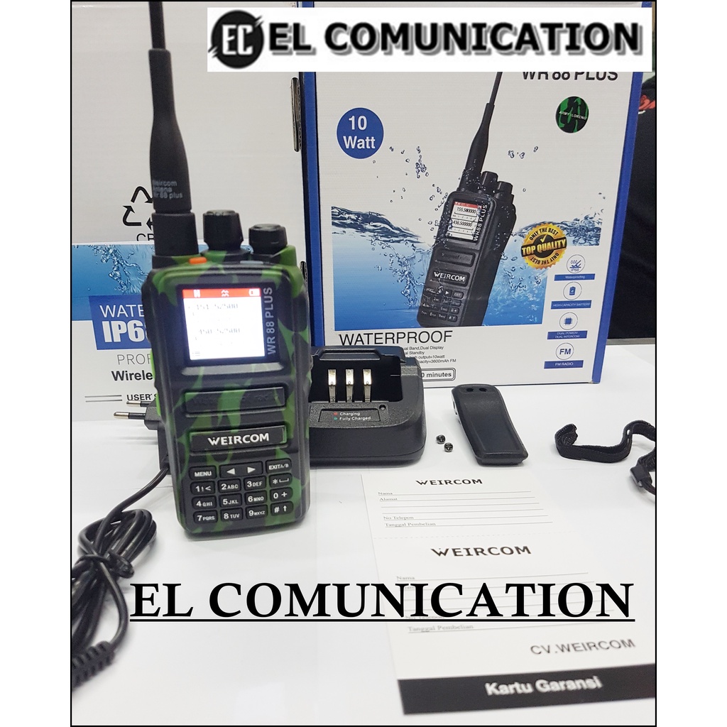 HT WEIRCOM WR88 PLUS WATERPROOF HT ANTI AIR WEIRCOM WR 88 PLUS DUALBAN - ARMY