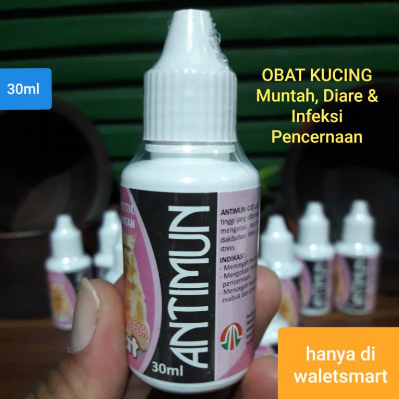 ANTIMUN - CAT 30ml Obat Kucing Muntah, Diare, Infeksi Pencernaan dan Stress
