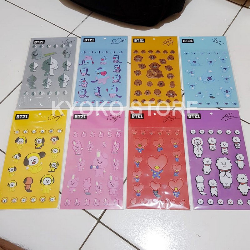 Sticker BT21 BTS LINE Stiker Timbul 3D