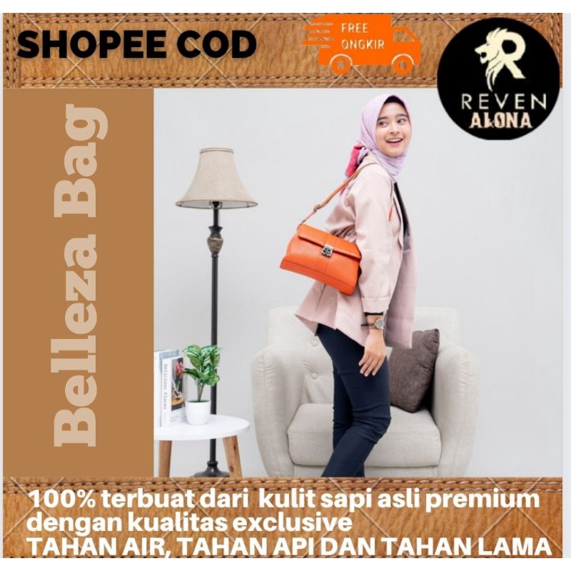 Tas Tas Kulit Wanita Selempang Sling Bag Pinggang Bahu Murah Asli Original BELLEZA BAG BY ALONA