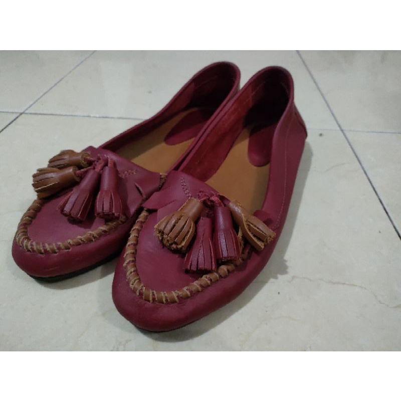 Serlium Leather Flat Shoes