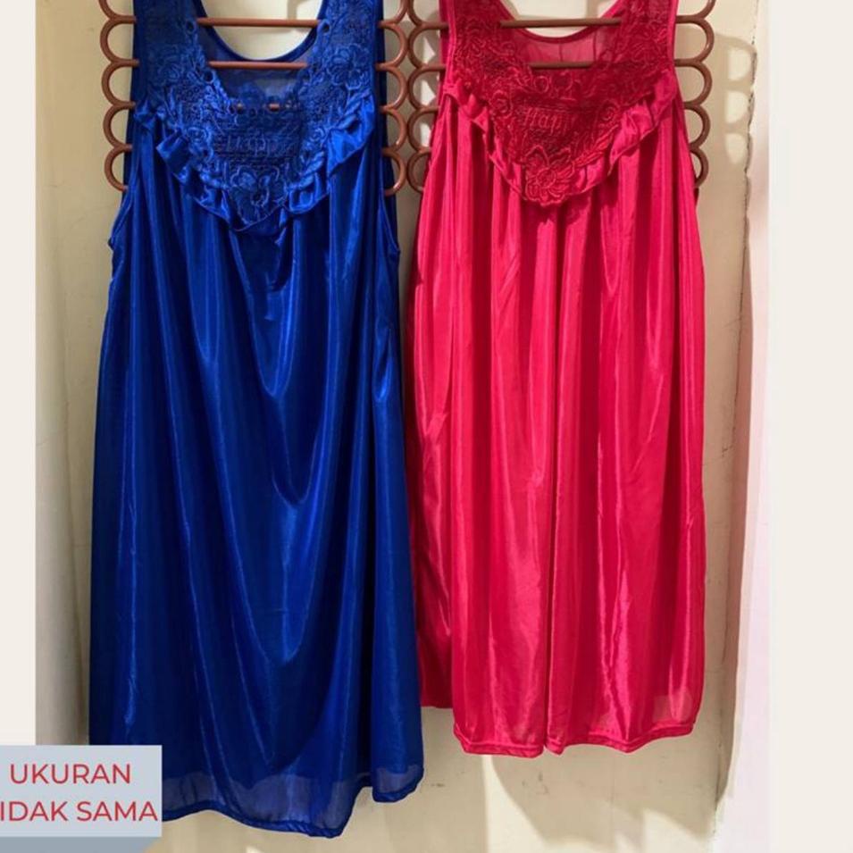 ♥MALL♥ COD / GARANSI ORI ☆ Lingerie JUMBO Baju Tidur Sexy Satin LD 120cm new