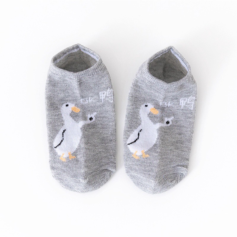 BEE - Kaos Kaki Ankle Cute Kaos Kaki Pendek Motif Animals Semata Kaki Import Murah SC - 23-ANIMALS ABU