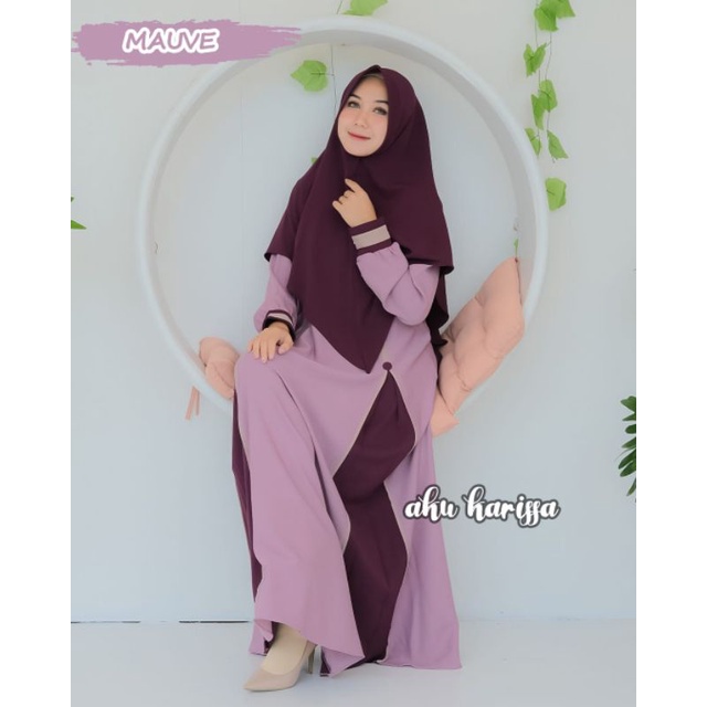 Aku Karissa Set Syari Ameena Gamis Khimar Busana Muslim 780gr