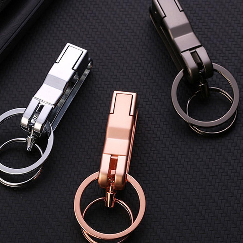 QUINTON Hadiah Gantungan Kunci Sangat Baik Klip Keamanan Kreatif Gantungan Kunci Ring Holder Di Kunci Sabuk Tugas Berat-Klip Zinc alloy Keyring