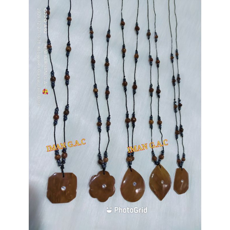 kalung kaokkah kokah manik asli/kalung kaokah bunga,love,daun,