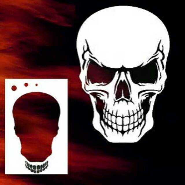 

stencil skullhead