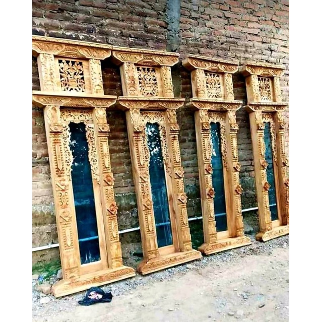 jendela rumah gebyok ukiran mewah