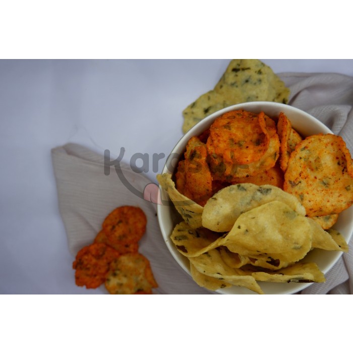 

Combring Bawang 250gr - Cemilan Renyash Asin & Pedas - Karasa