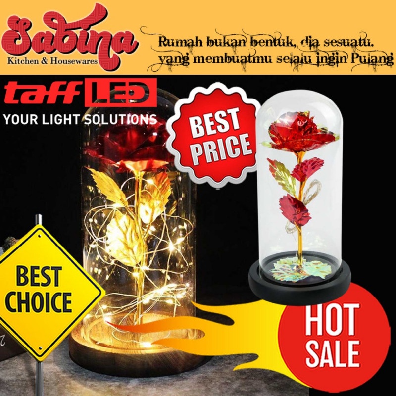 Lampu LED Hias Dekorasi Model Bunga Mawar Black Illumination Rose