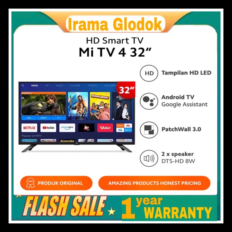 TV LED XIAOMI 32 inch L32M5-AN android smart tv garansi resmi