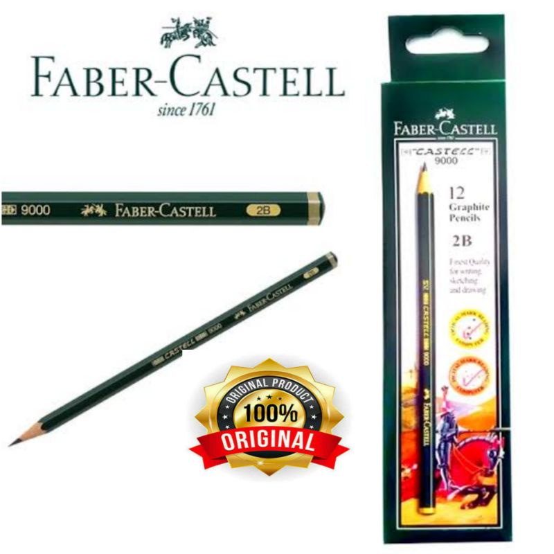 

Pensil Faber Castell (ORIGINAL) HB,4B,5B,7B,B,F,4H,3H,4H