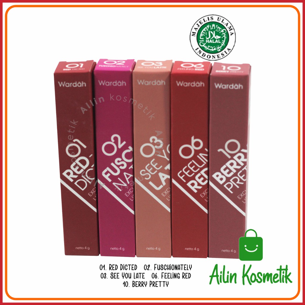 WARDAH Exclusive Matte Lip Cream 4gr by Ailin Kosmetik