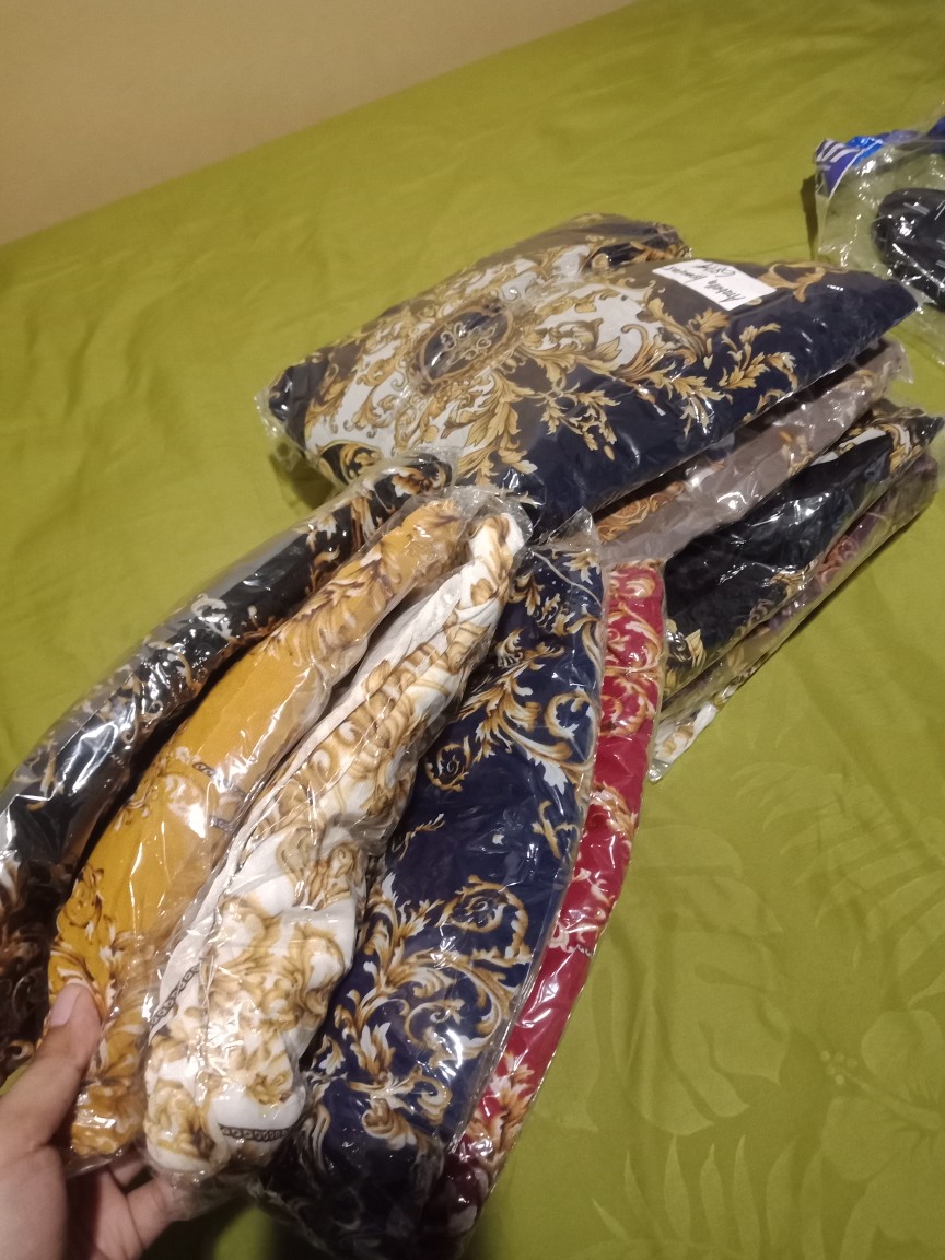 Kd 6839 (isi 2) Asya Gamis Batik Sultan Ceruty Motif Home Dress Mayung Muslimah Busui