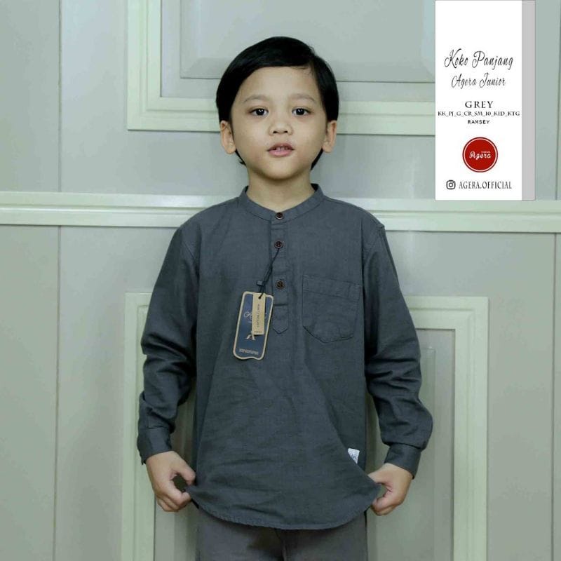 BAJU KURTA KEMEJA KOKO KEMKO ANAK KATUN ORIGINAL TERBARU LENGAN PANJANG AGERA JUNIOR 2