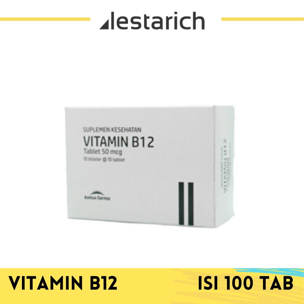 Kimia Farma Vitamin B12 (Cyanocobalamin) 50 mcg 1 Dus isi 100 Tablet