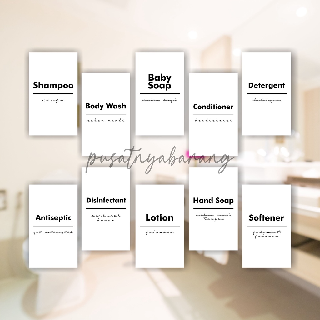 Stiker Label Botol Sabun Cair Best Seller Label Waterproof