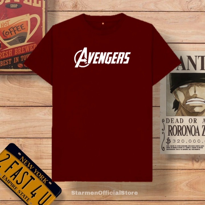 Kaos Distro Unisex AVENGERS Katun Combed 30s / sablon polyflex /polyflex premium / Pakaian Pria Wanita Atasan Cowok Cewek /kaos kekinian / kaos viral / tshirt tumbrl tee basic /SIZE M , L , XL , XXL / kaus oblong oversize kaos murah best seller ready