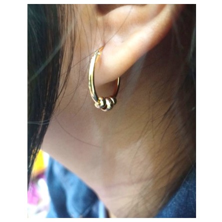 Anting wanita //anting ring pentol//anting gipsi pentol// perhiasan anting// anting lapis emas