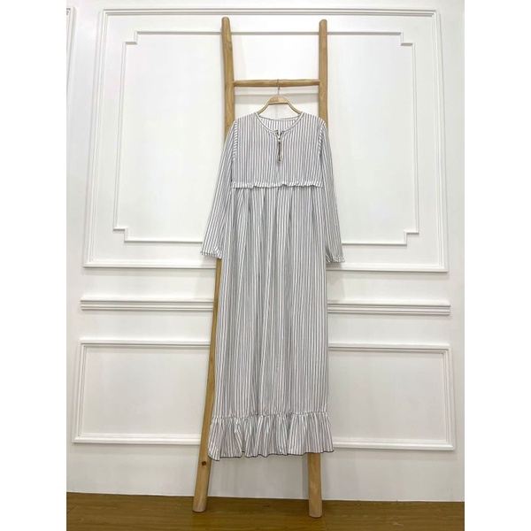 Gamis busui rempel salur bahan voxy premium merk cocobee (620)