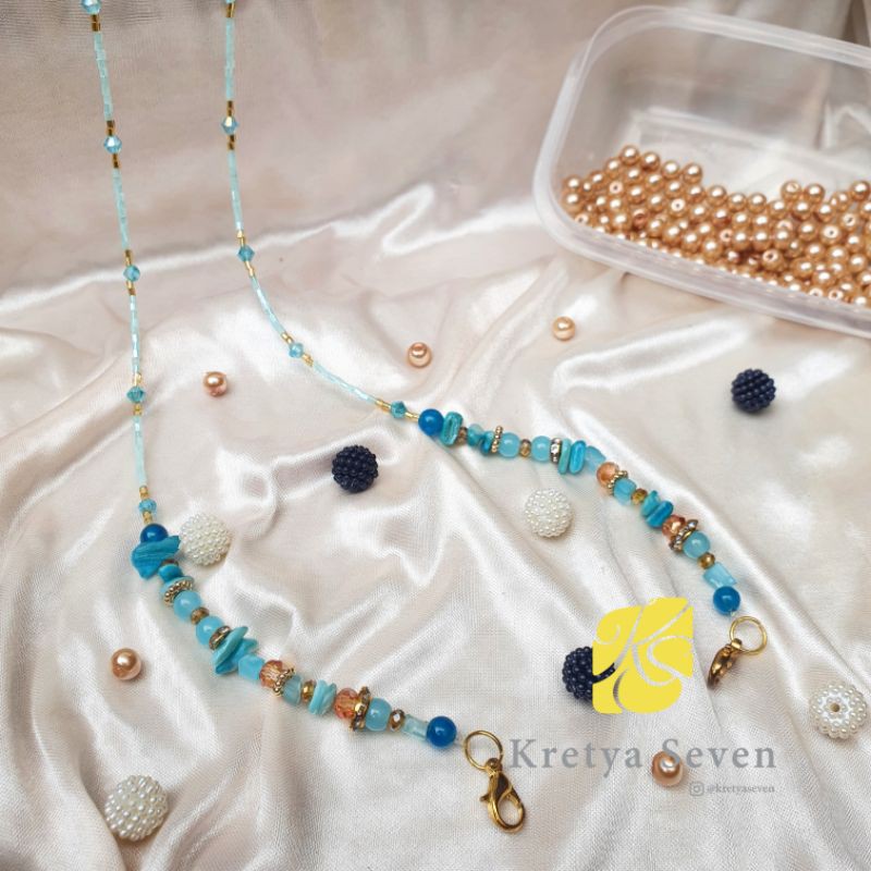 premium strap masker/ mask strap/ kalung masker batu mutiara