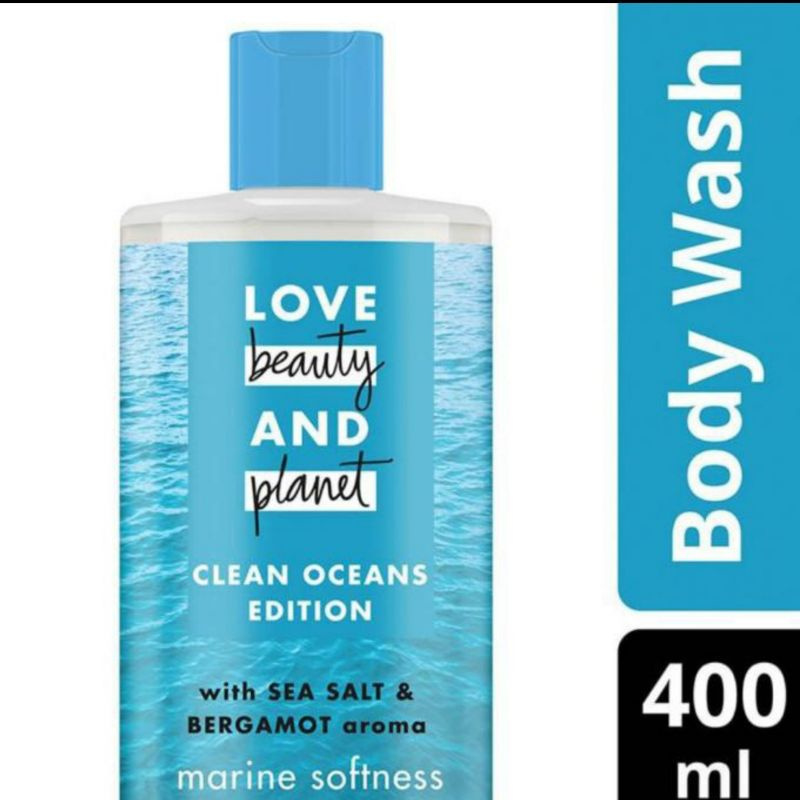 Love Beauty and Planet Sea Salt &amp; Bergamot Body Wash sabun mandi 400 ml /murumuru/mimosa/ ylang / tea tree