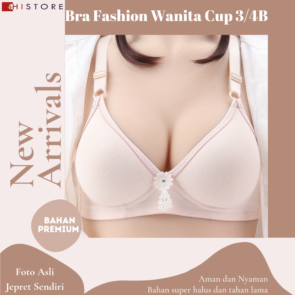 [HI] Bra BH FASHION Wanita CUP 3/4B Bra wanita Premium BH Busa Tipis Tanpa Kawat Sangat Nyaman 621