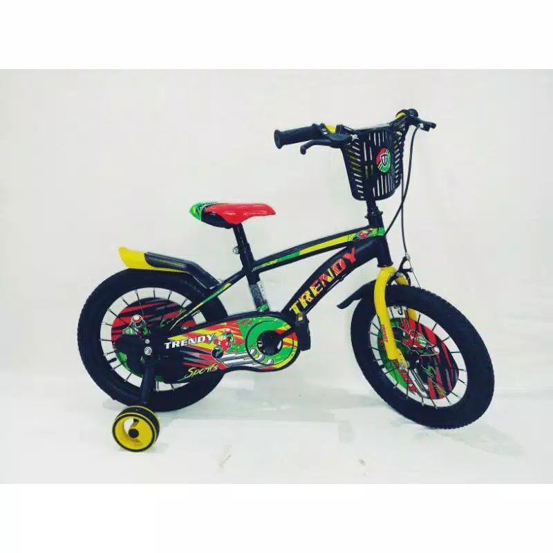Sepeda Anak Laki BMX 12 Trendy Ban pompa Velg besi jari jari
