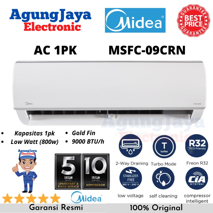 AC MIDEA 1 PK MSFC-09CRN1 AC 1PK STANDARD COOL LOW WATT (CILEGON SERANG)
